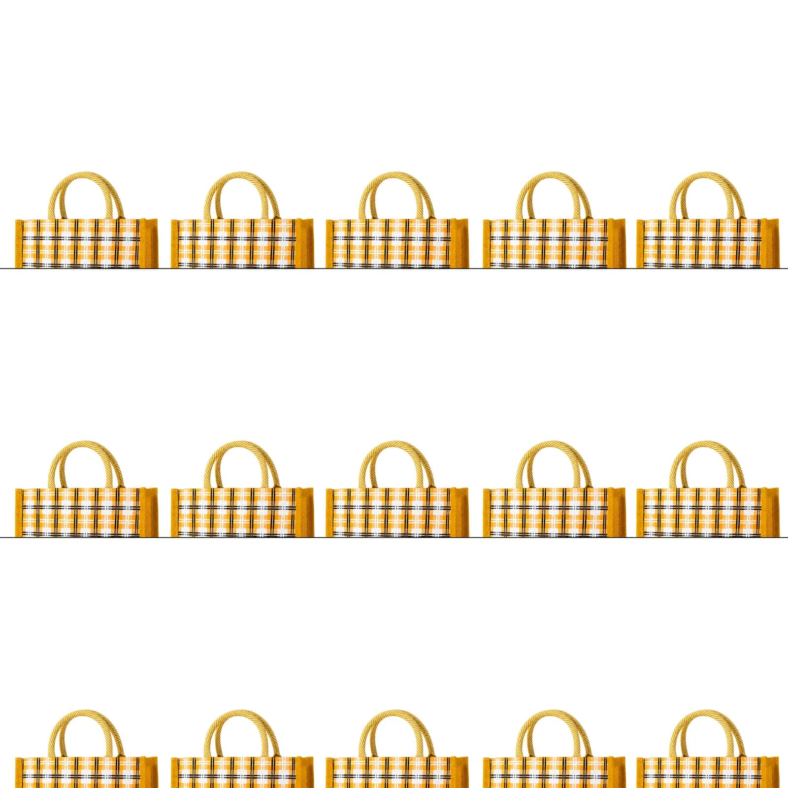 Bright Yellow Plain Canvas Tote Bag — Reusable Shopping Bag