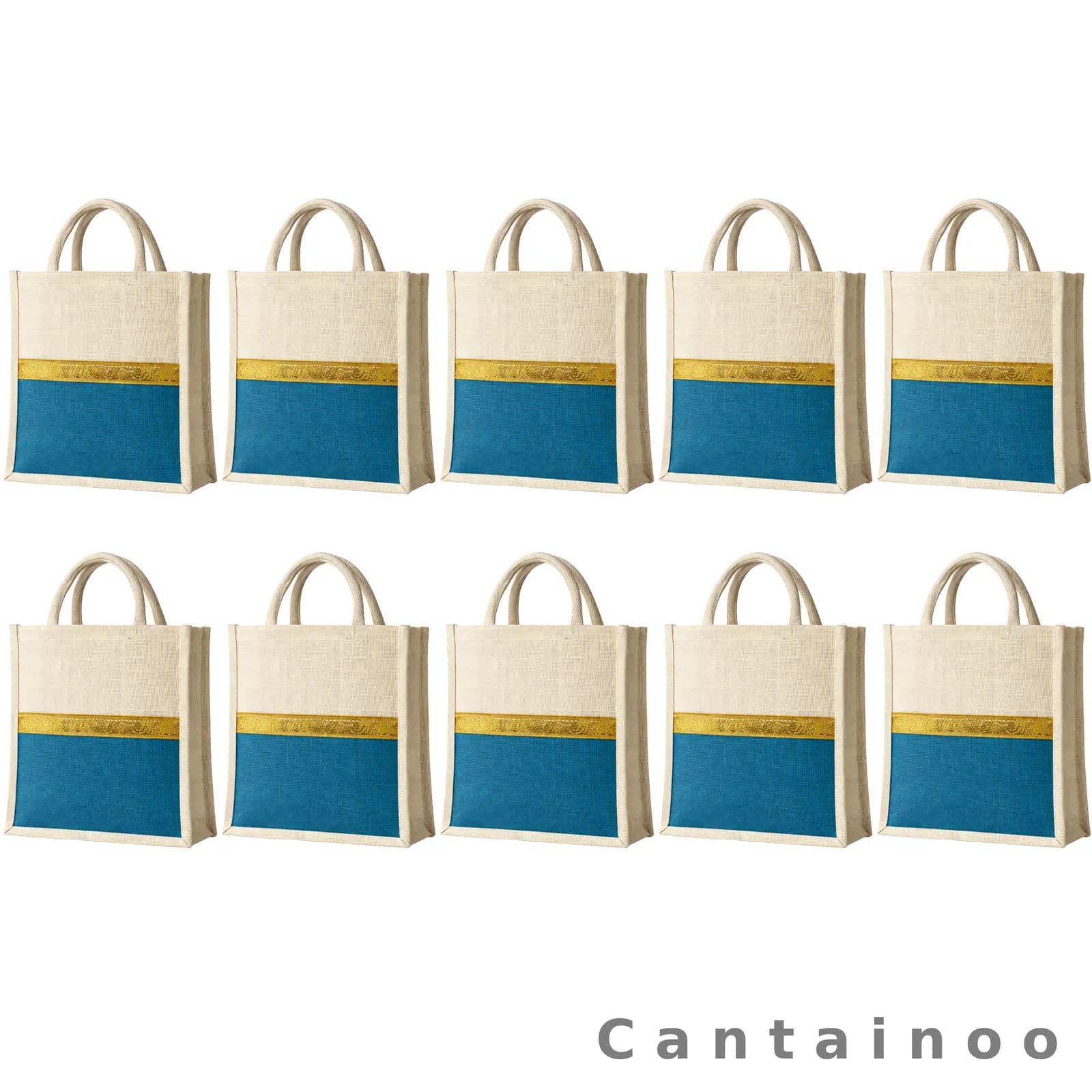 Everyday Jute Tote Bag with Velcro Flap — Eco Reusable Shopping Bag