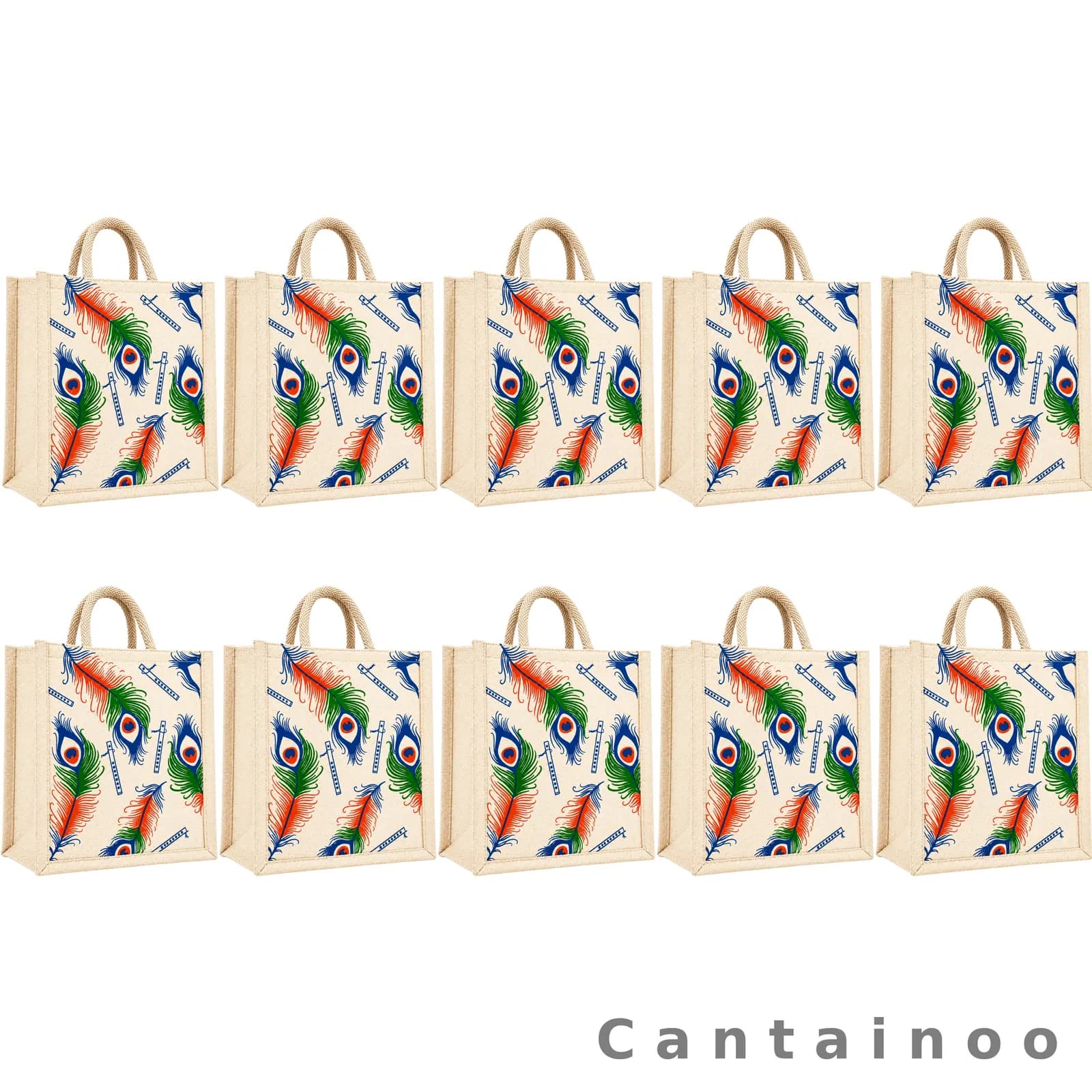 Feather Print Canvas Tote Bag (Classic) — Reusable Shopping Bag