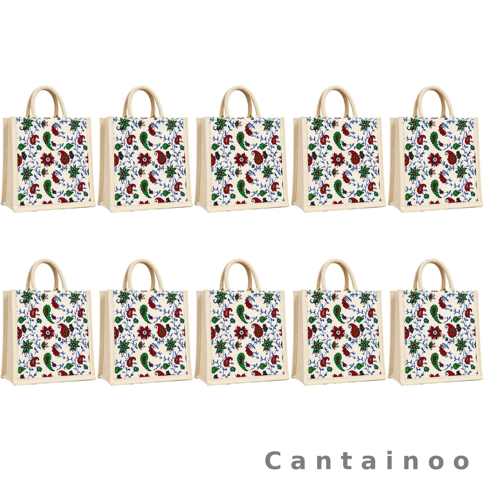 Festiva Paisley Canvas Tote Bag — Festive Reusable Shopper