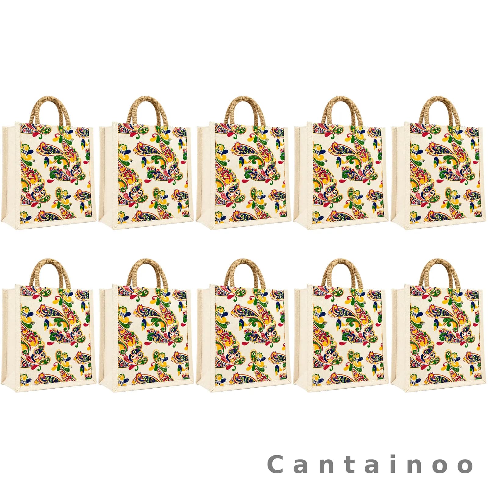 Floral Canvas Tote Bag — Everyday Reusable Shopping Bag